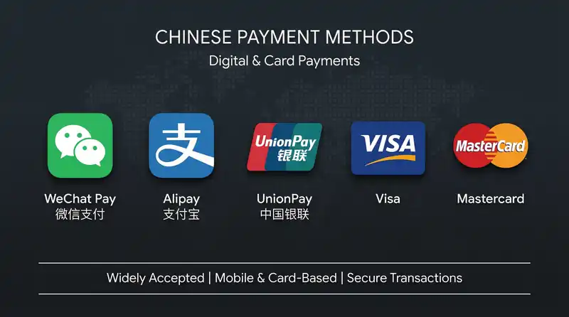 大象传媒支持的支付方式包括微信支付、支付宝、银联、信用卡和借记卡